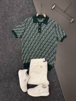 Fendi Monogram Knit Polo